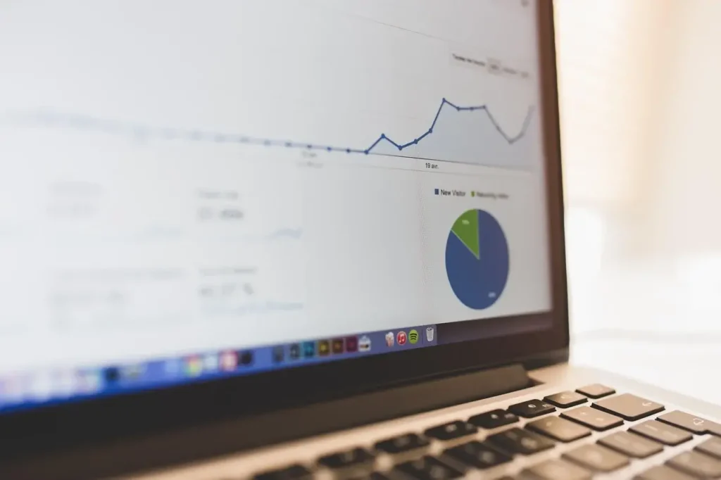SEO-tools - Laptop med åbent analyseværktøj